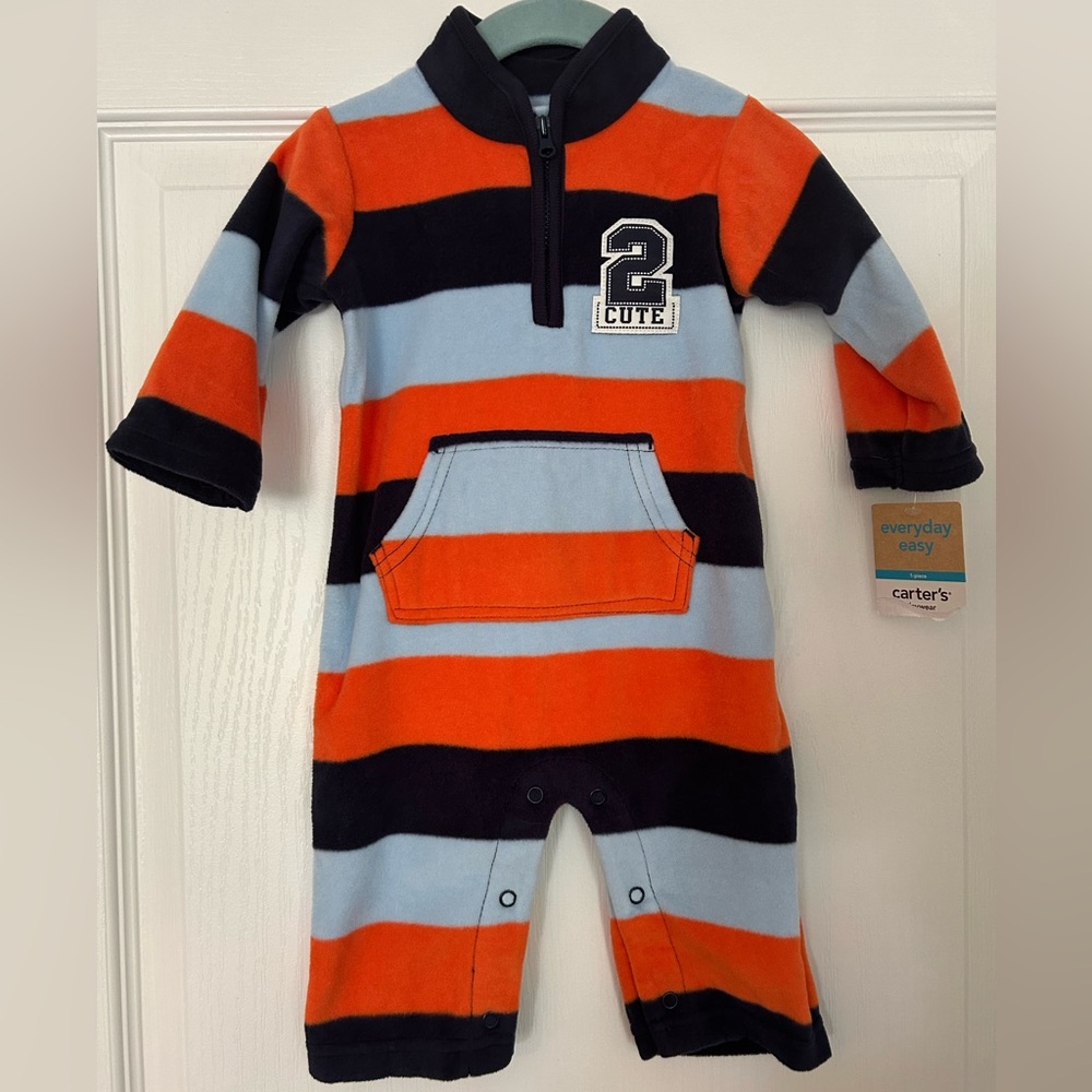 Carter's Orange and Blue Rugby One Piece